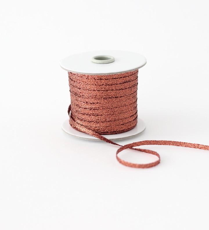 Metallic braided ribbon 4mm - Copper