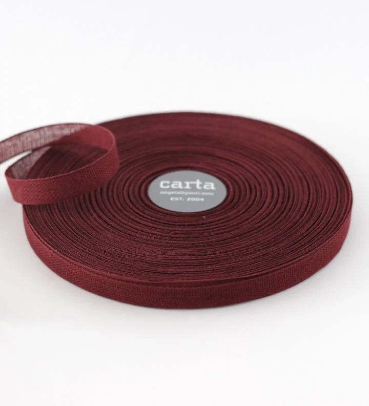 Loose weave cotton ribbon - Wine