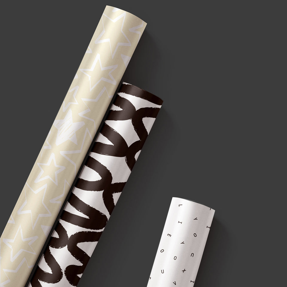 Stars wrapping paper (cream) (almost gone)