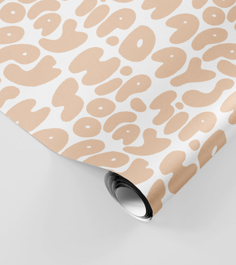 happy days-wrapping-paper-made paper co-toffee-white
