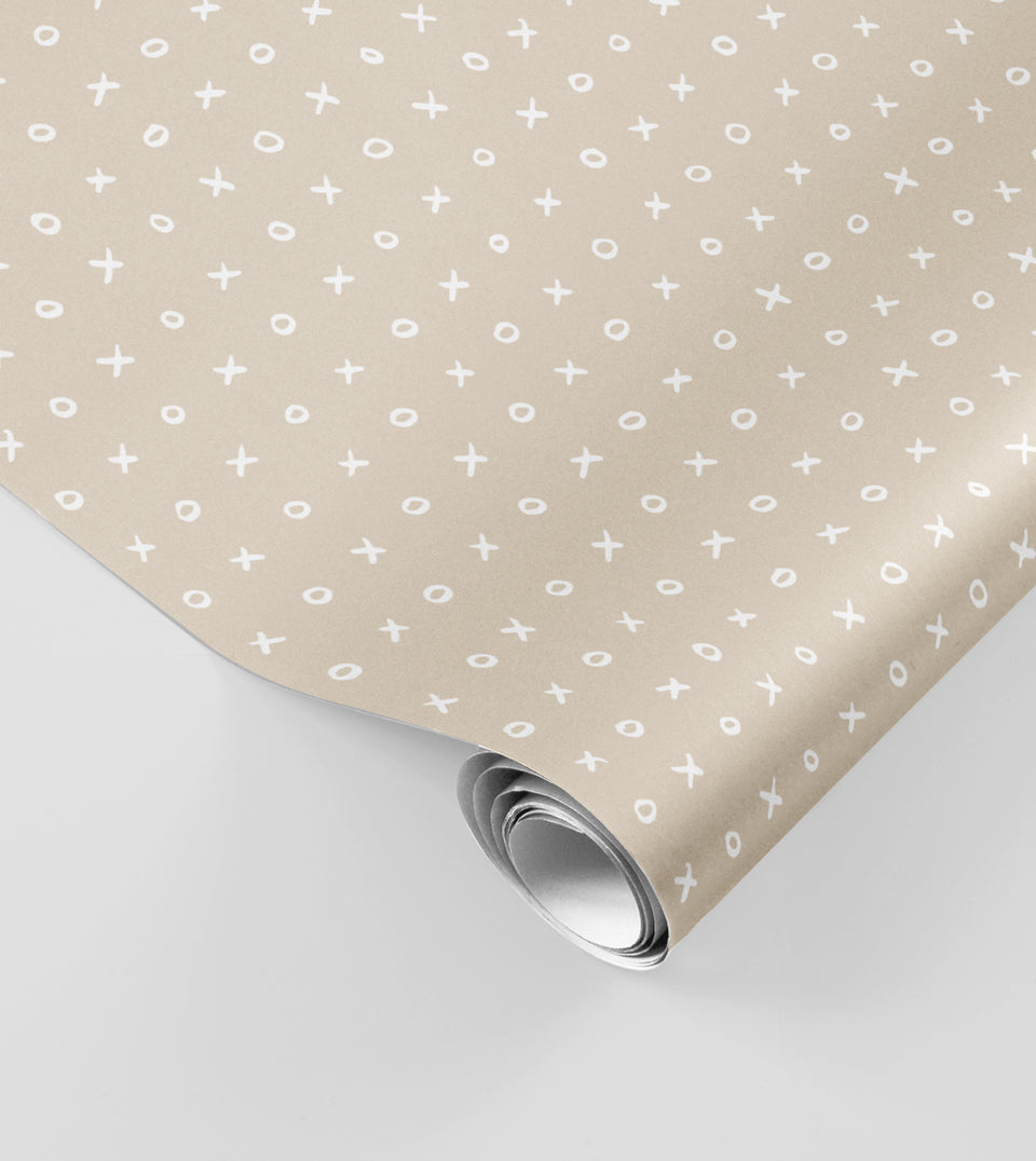 xoxo wrapping paper Made Paper Co roll 3m sand white