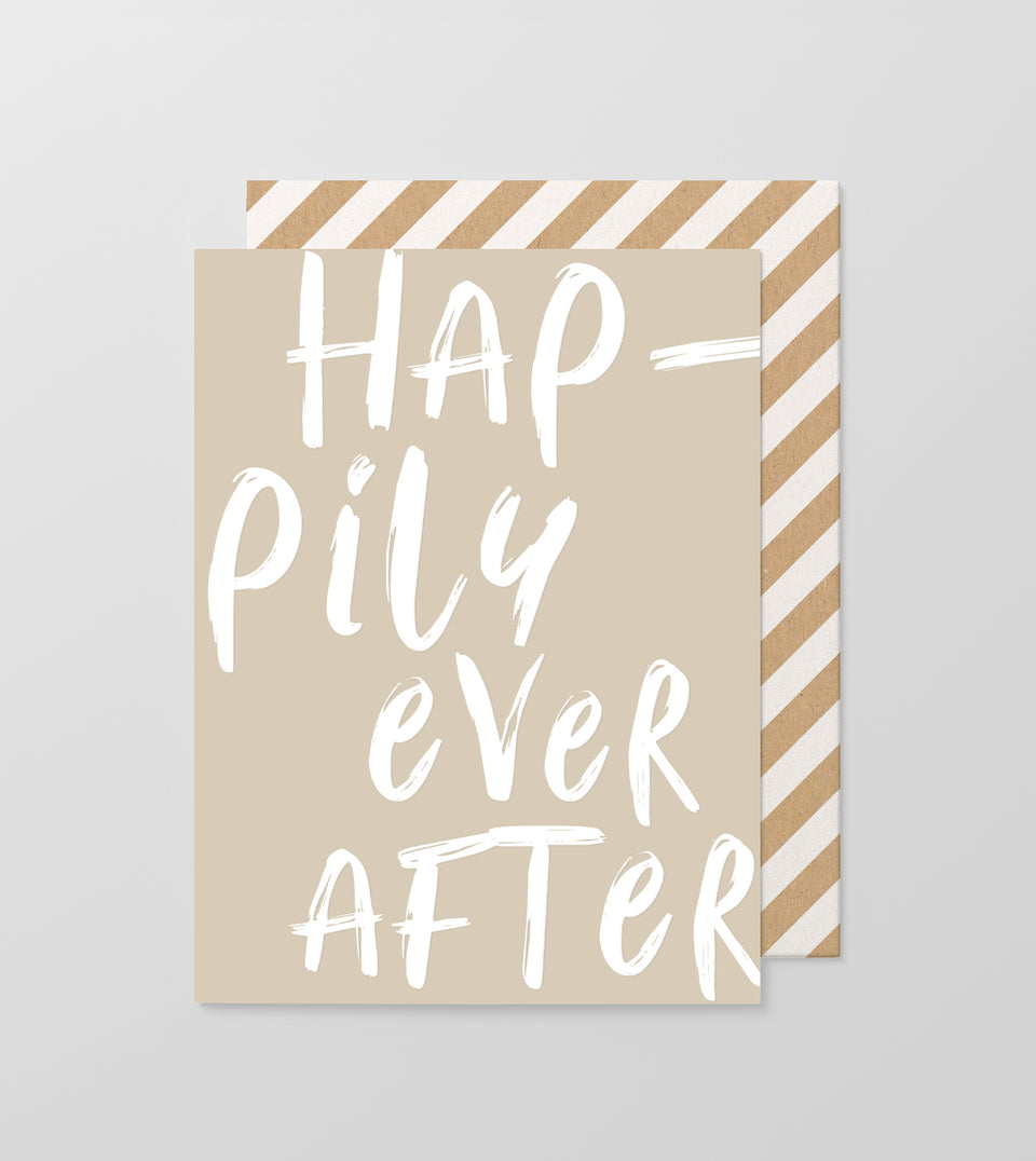 Made Paper Co congratulations wedding engagement card white beige kraft