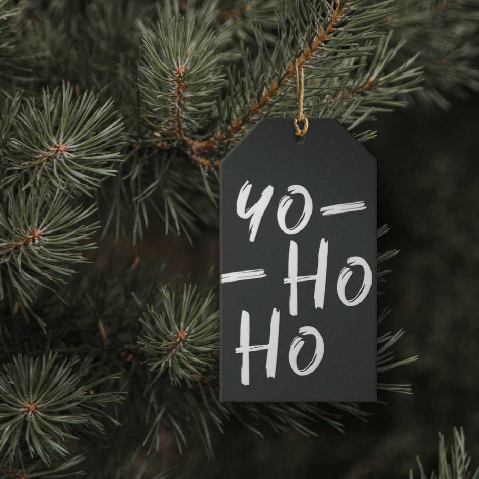 Yo Ho Ho 10pk gift tags (charcoal)