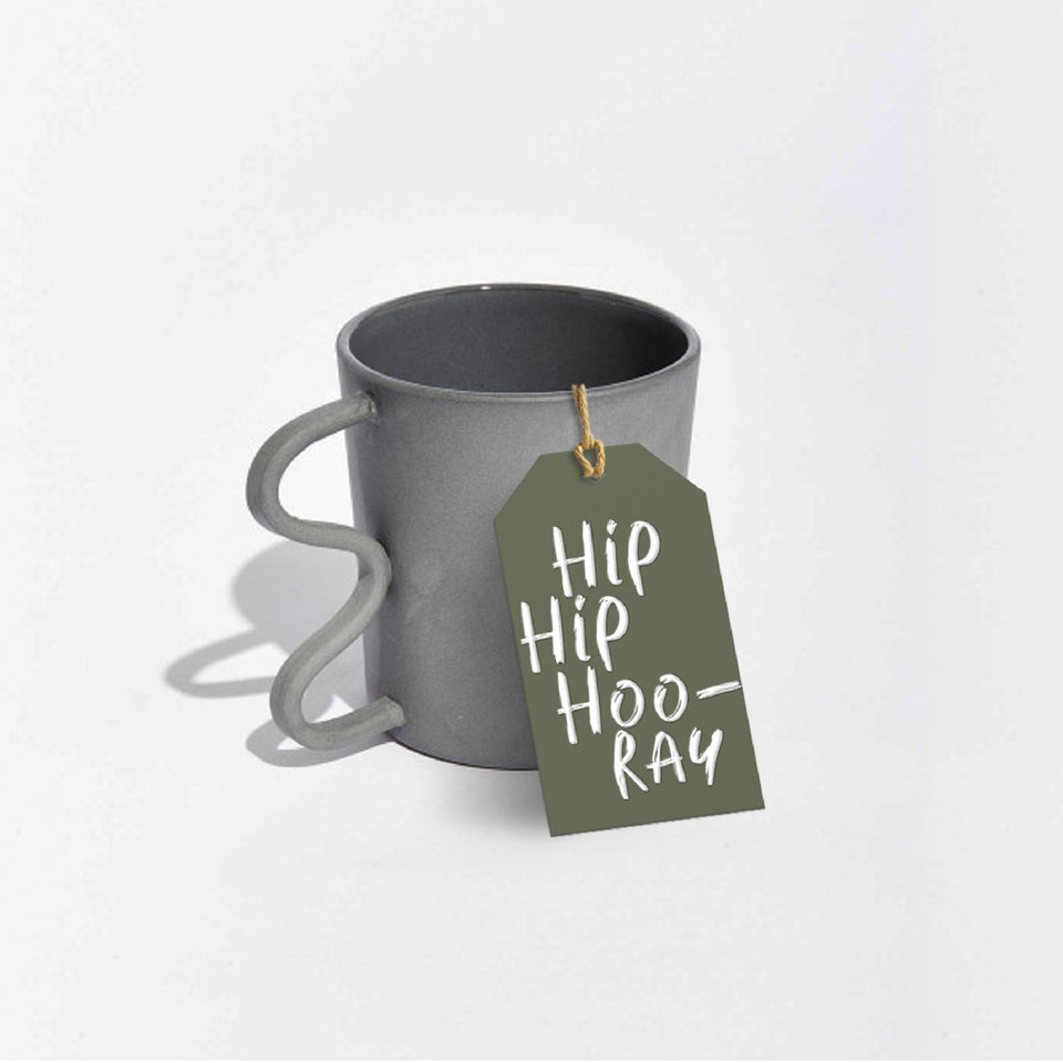 Hip Hip Hoo-ray 10pk gift tags (dark green)