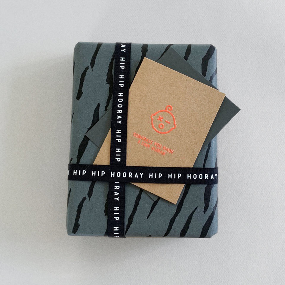 Tiger Stripes wrapping paper (charcoal)