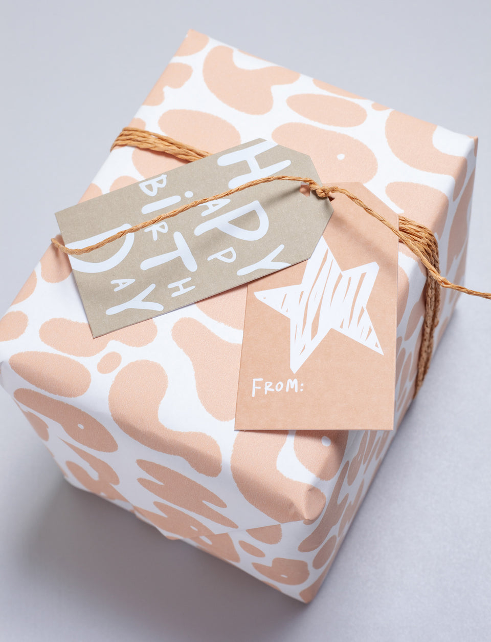 MPC - Made Paper Co - khaki tan white - star - happy birthday celebration