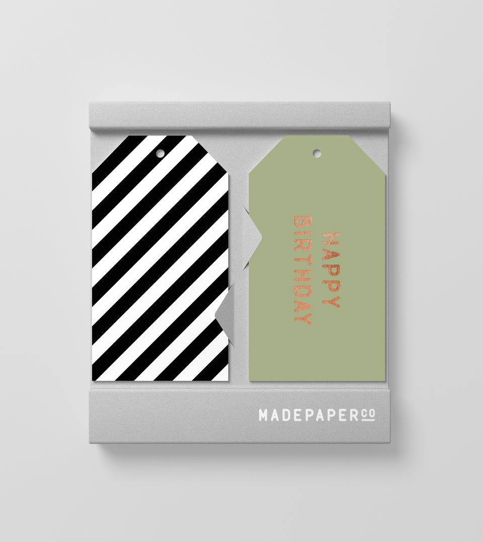 gifttags-10piece-khaki-blackandwhite-stripe-birthday-madepaperco