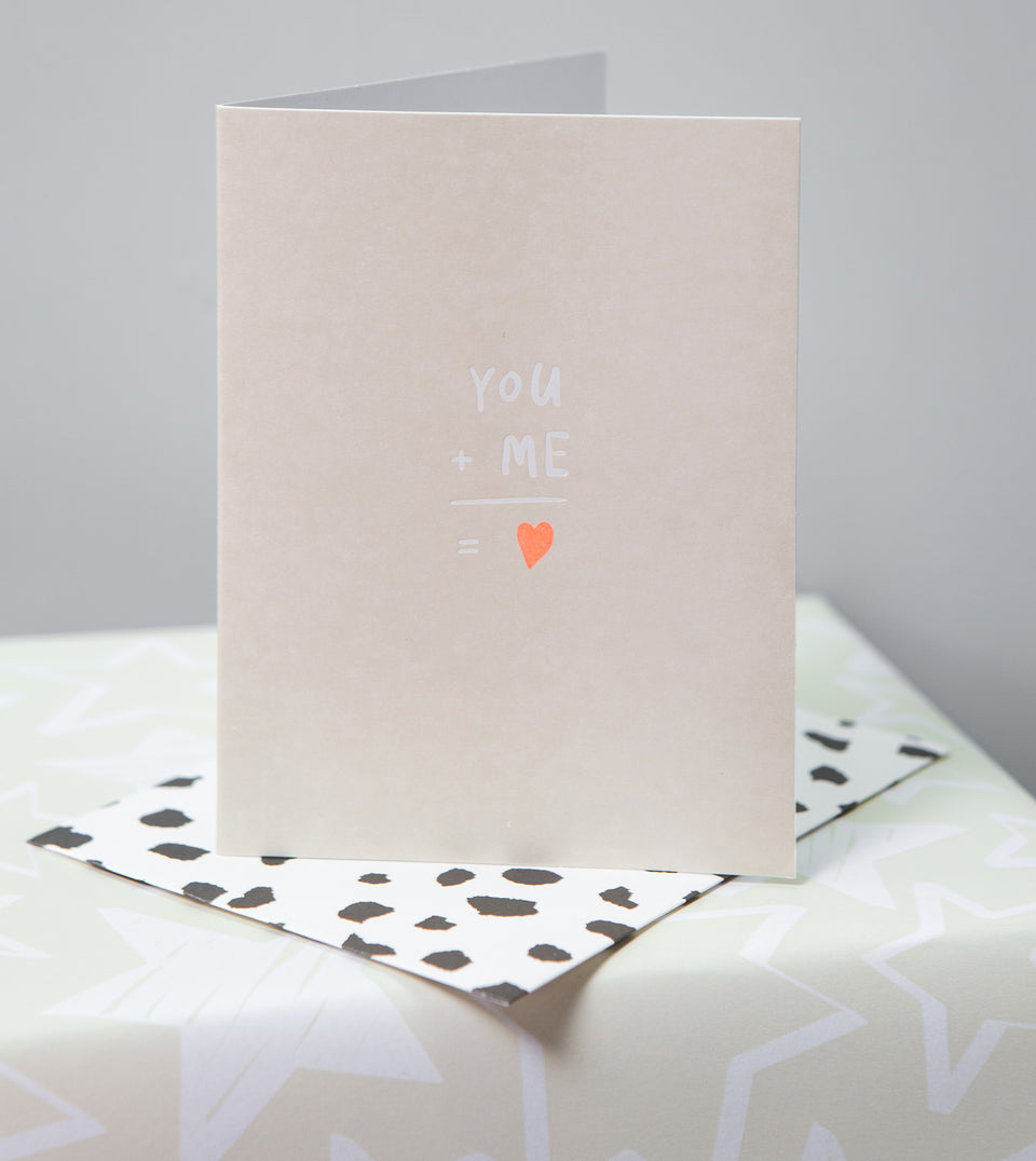 You + Me greeting card